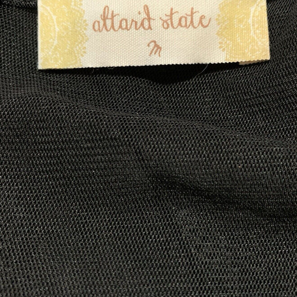 Altar'd State Dress Sz M Cocktail Y2K Fairy Grunge Coquette Milkmaid Metallic - Picture 3 of 6